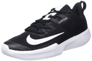 nike men's hard court tennis shoes, black white, 42.5 eu