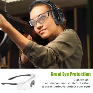 ProCase Shooting Ear Protection Earmuffs, Gun Eye Protection and 60 Pairs Earplugs for Shooting, 4 in 1 Gun Range Safety Equipment Kit -Black