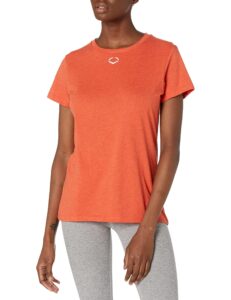 evoshield women's standard short sleeve, orange, 2x-large