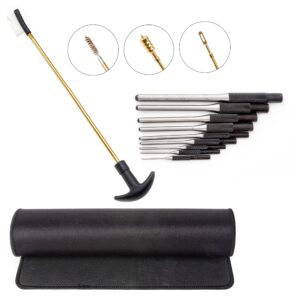 NEIKO 02641A Pistol Cleaning Kit, 9mm, 22, 357, 38, 45, Hand Gun Cleaning Kit with Pistol Brushes, Roll Pin Punches, Jags, Gun Mat, for Smith and Wesson, Glock, etc.