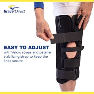 Tri Panel Knee Immobilizer Brace for Collateral Ligament Sprain, Patellar Stabilization, Osteochondral Fractures, ACL, PCL, MCL, LCC Injuries, Post-Op Knee Brace for Knee Pain and Immobilization