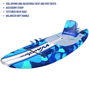 WAVESTORM 9ft6 SUP Kayak Hybrid Stand Up Paddleboard Foam Soft Top SUP for Adults and Kids of All Levels of Paddling Kayak,Blue