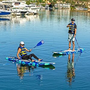 WAVESTORM 9ft6 SUP Kayak Hybrid Stand Up Paddleboard Foam Soft Top SUP for Adults and Kids of All Levels of Paddling Kayak,Blue