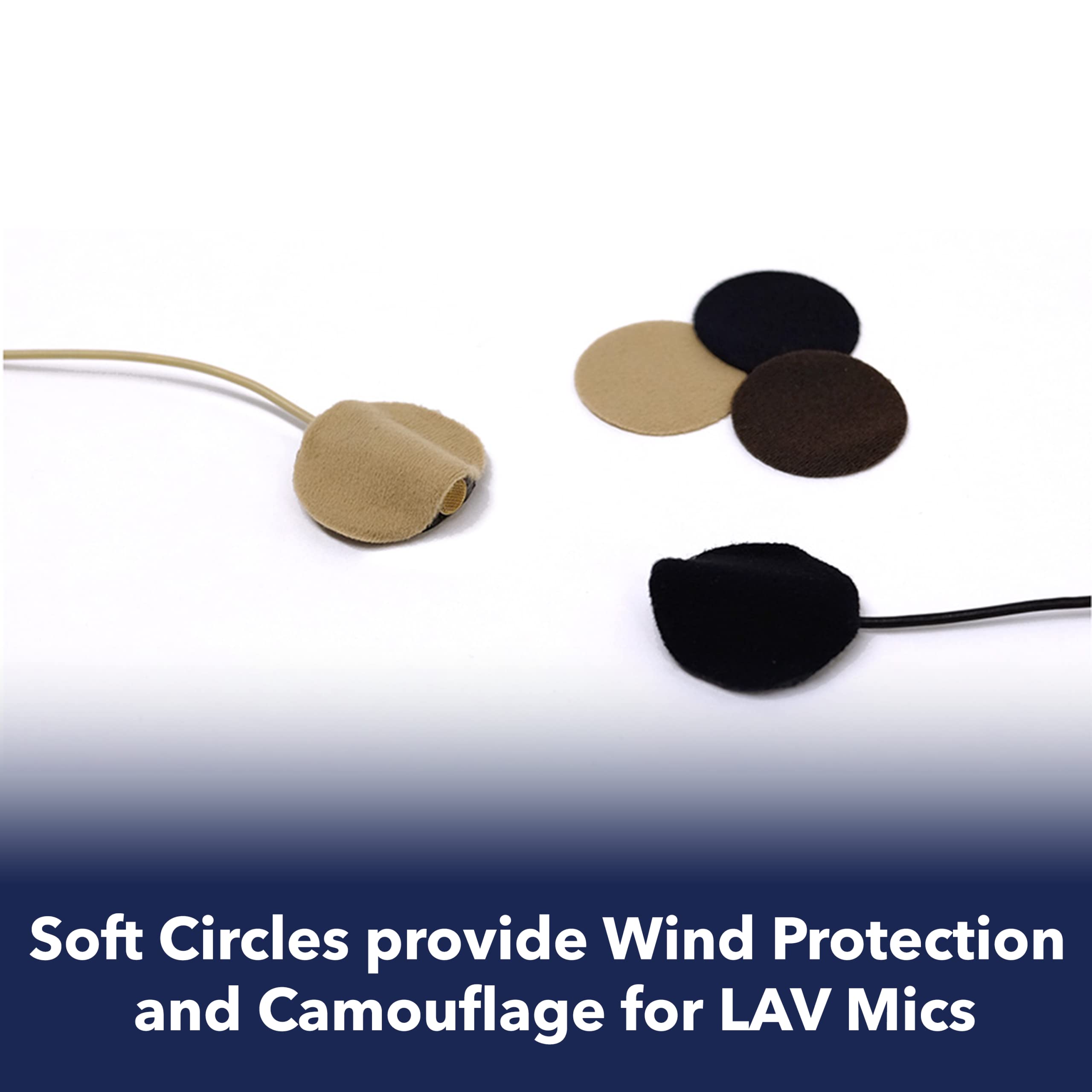 URSA Soft Circles: Reusable Soft Covers That Provide a Shield Against the Wind and Camouflage for Lavalier Mics. (15x Soft Circles + 30x Stickies, MultiPack)