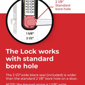 JOUNJIP Mechanical Keyless Combination Lever Handle Door Lock [Flat Spindles] - No Batteries | No Power | No Key Needed (Oil-Rubbed Bronze)