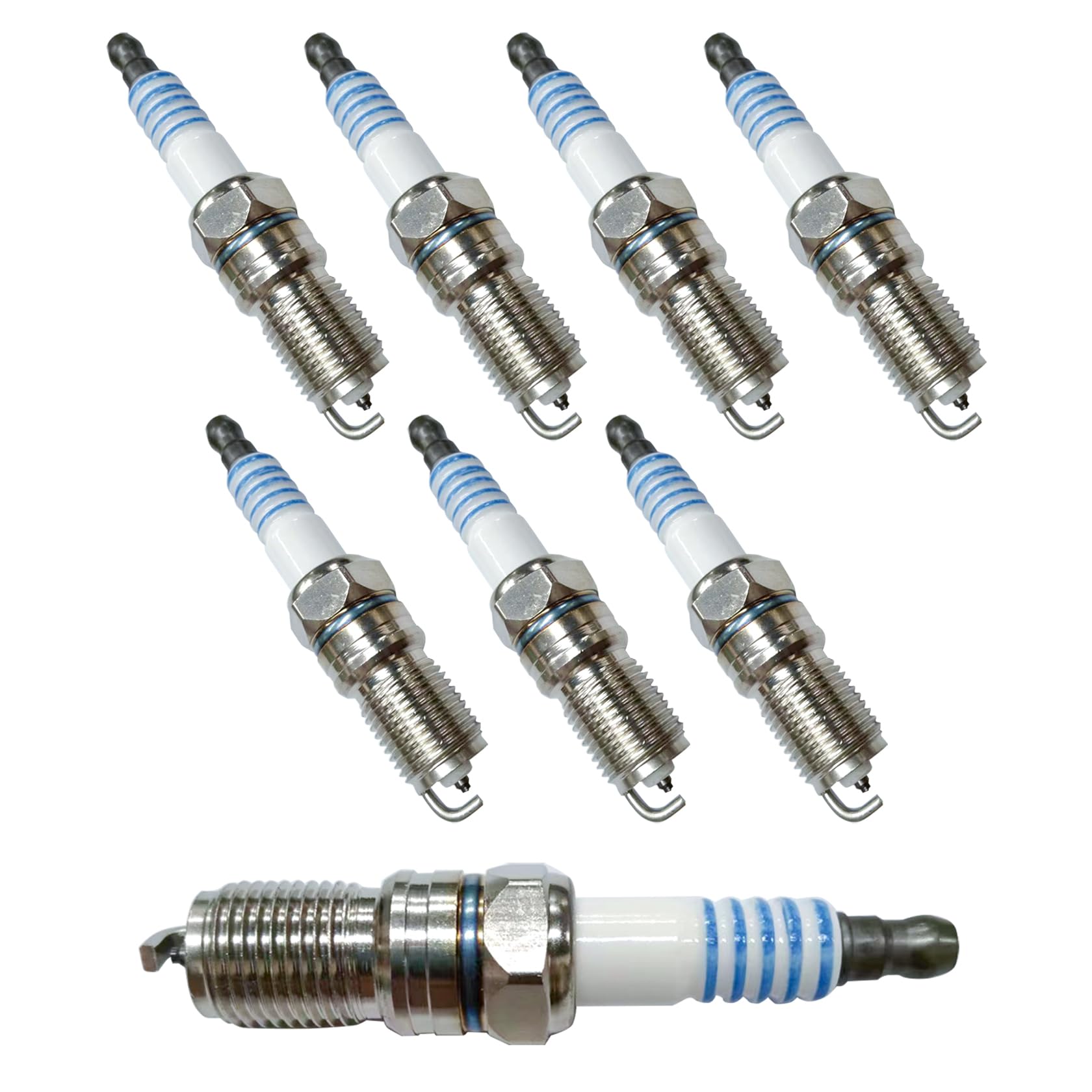 CarBole 8 Pack Curved boot Ignition Coils & Spark Plug SP479, 15% More Energy for Ford F-150 F-250 F-350 4.6L 5.4L V8 DG508 DG457 DG472 DG491 4.6L 5.4L V8 Lincoln Mercury Crown Victoria Expedition