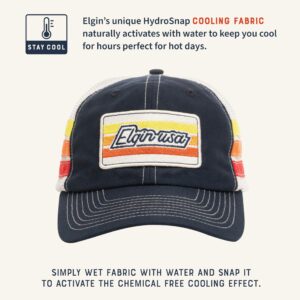 Elgin Cooling Trucker Hat with HydroSnap Fabric, Cools Instantly, Moisture Wicking, Men, Women, UPF 50+ Protection, Cap for Hot Weather (Retro)