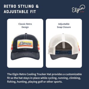 Elgin Cooling Trucker Hat with HydroSnap Fabric, Cools Instantly, Moisture Wicking, Men, Women, UPF 50+ Protection, Cap for Hot Weather (Retro)