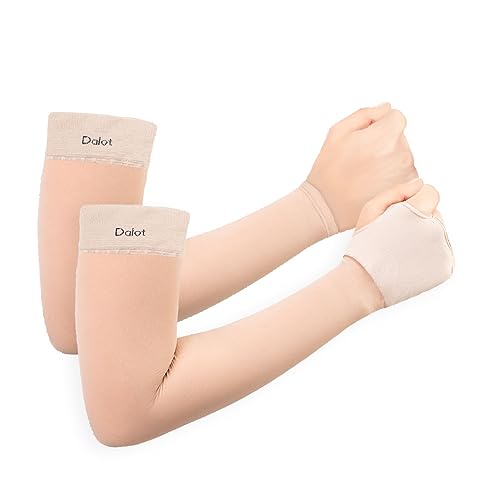 Nutriadvisor Dalot Skin color Natural Sun Protection Arm Sleeves for Women Men (Right Hand Glove)