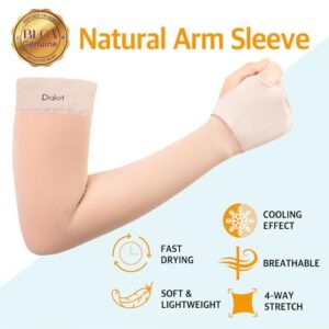 Nutriadvisor Dalot Skin color Natural Sun Protection Arm Sleeves for Women Men (Right Hand Glove)