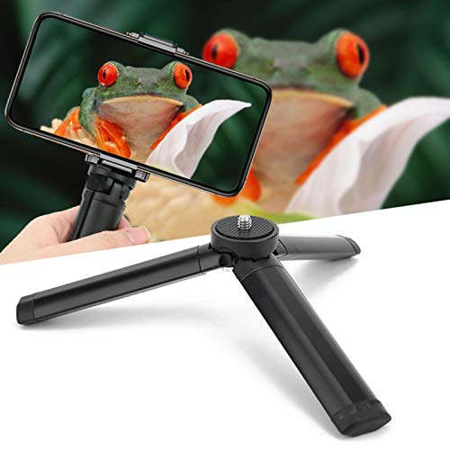 CUTULAMO Action Camera Stand, Lightweight Aluminum Alloy Desktop Tripod for Sports Cameras for Mobile Phone Clips