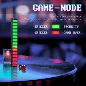 PIFLER 32 Bit RGB Colorful Sound Control Music Rhythm Light，3D Smart Voice Activated led Light，Voice Controlled Music Level lamp for car Decoration, DJ Studio and Game Room Decoration