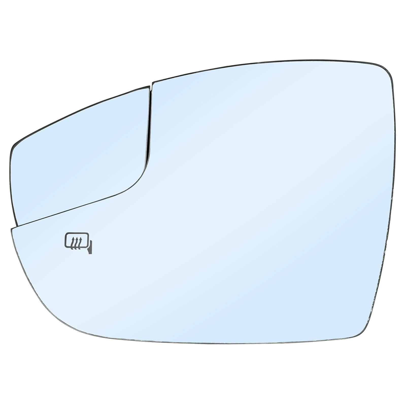 Driver Left Side Mirror Replacement for 2012-2018 Ford Focus Side Mirror Glass - Side View Heated Convex Mirror Glass with Rear Holder, Replace CM5Z-17K707-H