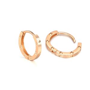 CHOW SANG SANG Delicate Gold 18K Rose Gold Hoop Earrings for Women 91978E