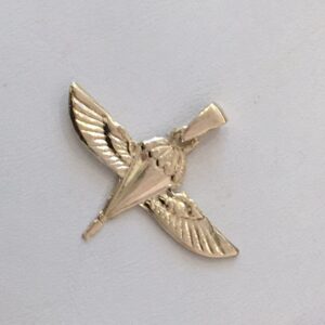 Baltinester Handmade IDF Wings Israeli Army Paratrooper Pendant in 14k Yellow Gold 20.5 x 30 mm Jewelry