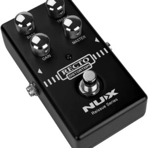 Briskdrop NUX Recto Distortion Guitar Effect Pedal Bundle with 2 Patch Cables and 6 Dunlop Picks, RectoBundle2