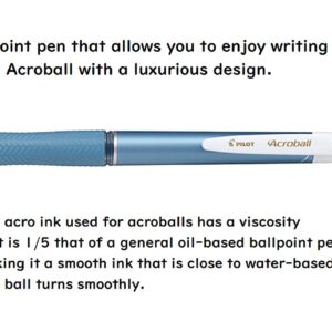 Pilot Japan Pilot Acroball T Series Retractable Ballpoint Pen 0.5mm Black Ink 5 Body Colors Set BAB-15EFT With Kanji LOVE Sticker, 0.44 x 5.61 2.22 in