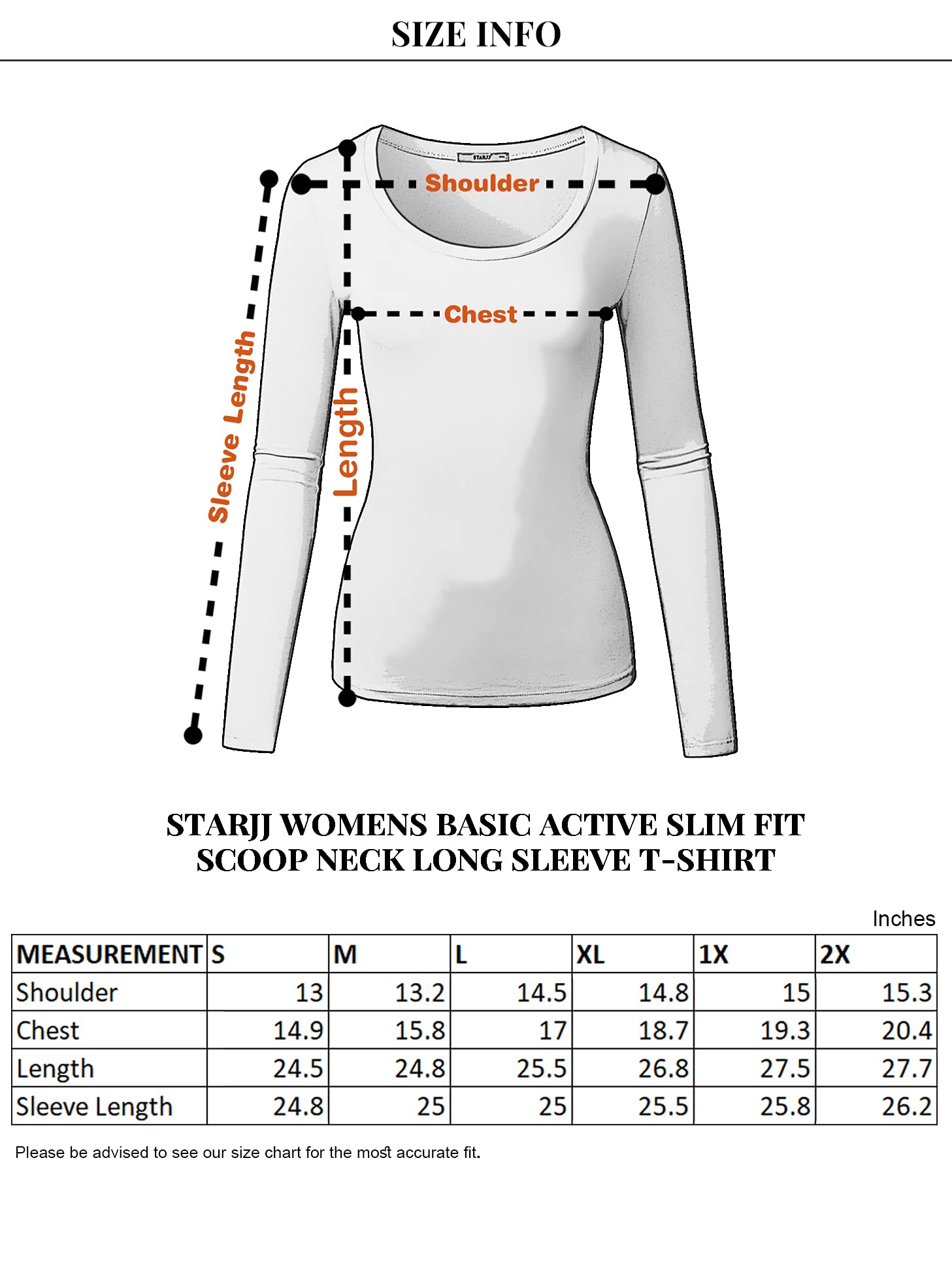 STARJJ Womens Basic Active Slim Fit Scoop Neck Long Sleeve T-Shirt Top (S-2XL) PURPLE L