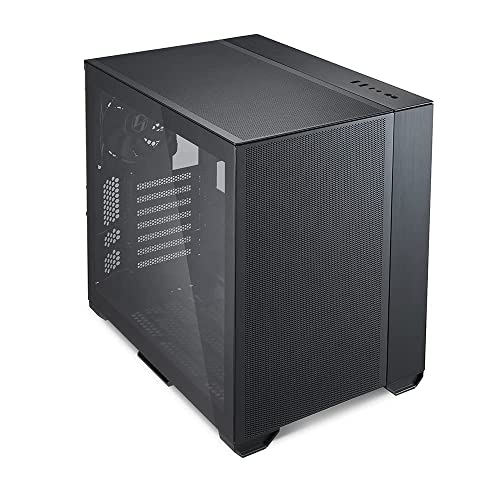 Lian Li O11 Air Small Case - Mini ITX - Mesh & Aluminum Panel - include 2 x 140MM PWM fans & 120mm PWM fan - up to 200mm long full ATX PSUs (O11AMX BLACK)