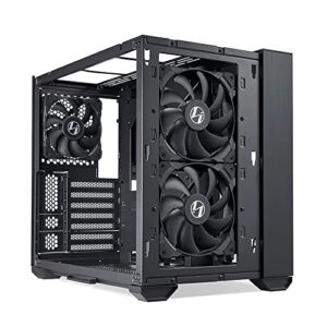 Lian Li O11 Air Small Case - Mini ITX - Mesh & Aluminum Panel - include 2 x 140MM PWM fans & 120mm PWM fan - up to 200mm long full ATX PSUs (O11AMX BLACK)