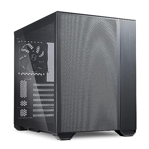 Lian Li O11 Air Small Case - Mini ITX - Mesh & Aluminum Panel - include 2 x 140MM PWM fans & 120mm PWM fan - up to 200mm long full ATX PSUs (O11AMX BLACK)