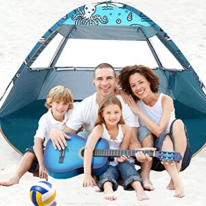 Ocean World 2 in 1 Beach Tent/Indoor Tent for Kids, Babies, Toddlers, and Family | UPF 50+ UV Protection, PU800 Waterproof 3-4 Person Sun Shelter Sun Shade | Baby Beach Tent, Baby Tent for Beach