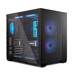 Lian Li O11 Air Small Case - Mini ITX - Mesh & Aluminum Panel - include 2 x 140MM PWM fans & 120mm PWM fan - up to 200mm long full ATX PSUs (O11AMX BLACK)