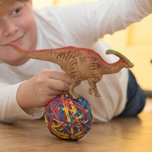 Schleich Dinosaurs, Large Dinosaur Toys for Boys and Girls, Realistic Parasaurolophus Toy Figure, Ages 4+