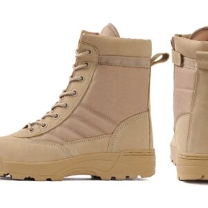 QMFUR Men’s Military Boots Outdoor Hiking Boots Work Boots Tactical Boots Durable Combat Boots Army Boots (Tan, 11, numeric_11)