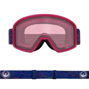 Dragon Unisex Snowgoggles DXT OTG - Scribble with Lumalens Light Rose Large