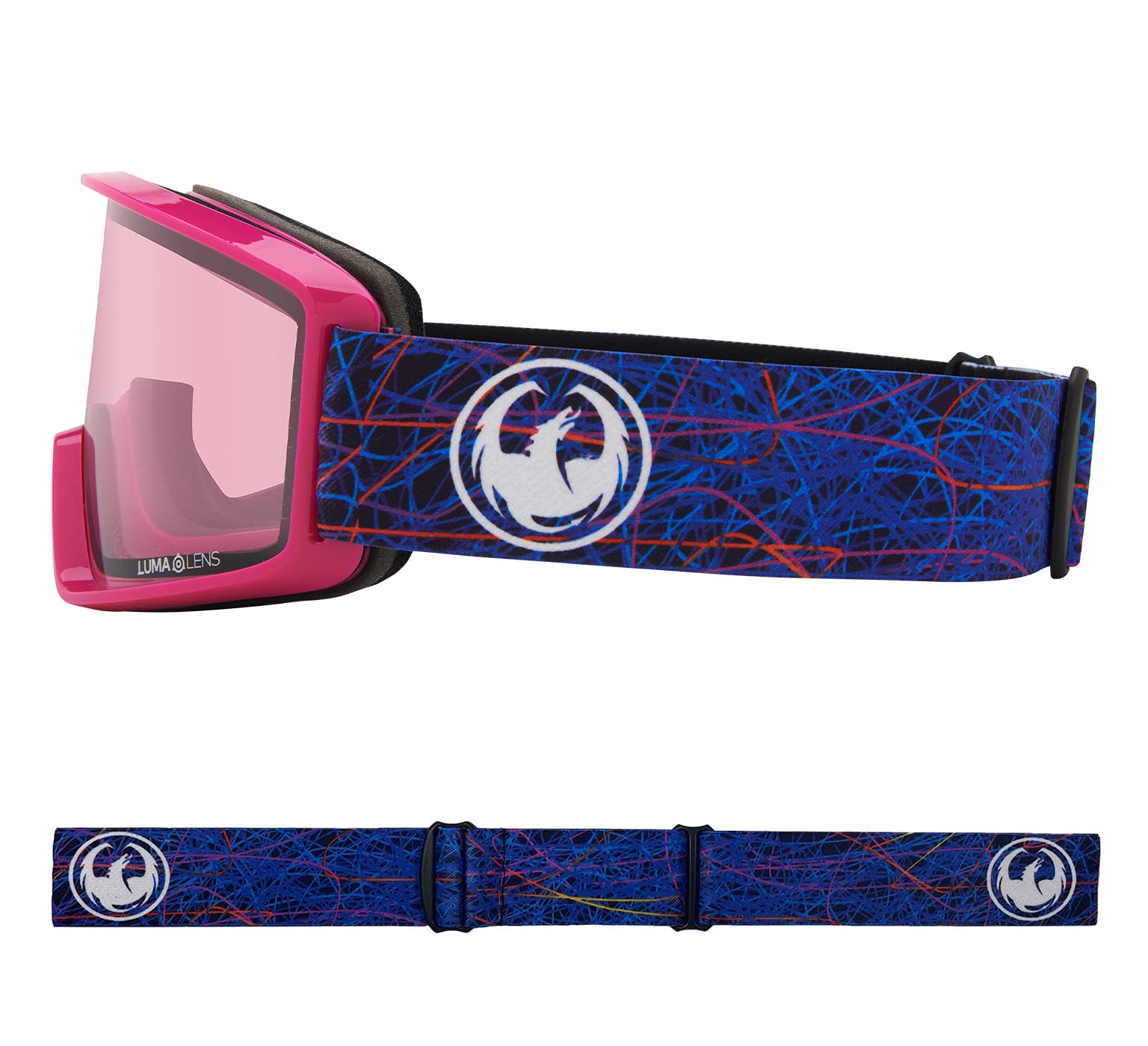 Dragon Unisex Snowgoggles DXT OTG - Scribble with Lumalens Light Rose Large