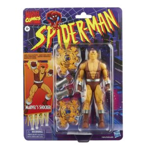 Spider-Man Marvel Legends Series 6-inch Marvel’s Shocker Action Figure Toy, Includes 4 Accessories: 2 Alternate Hands, 2 Blast FX