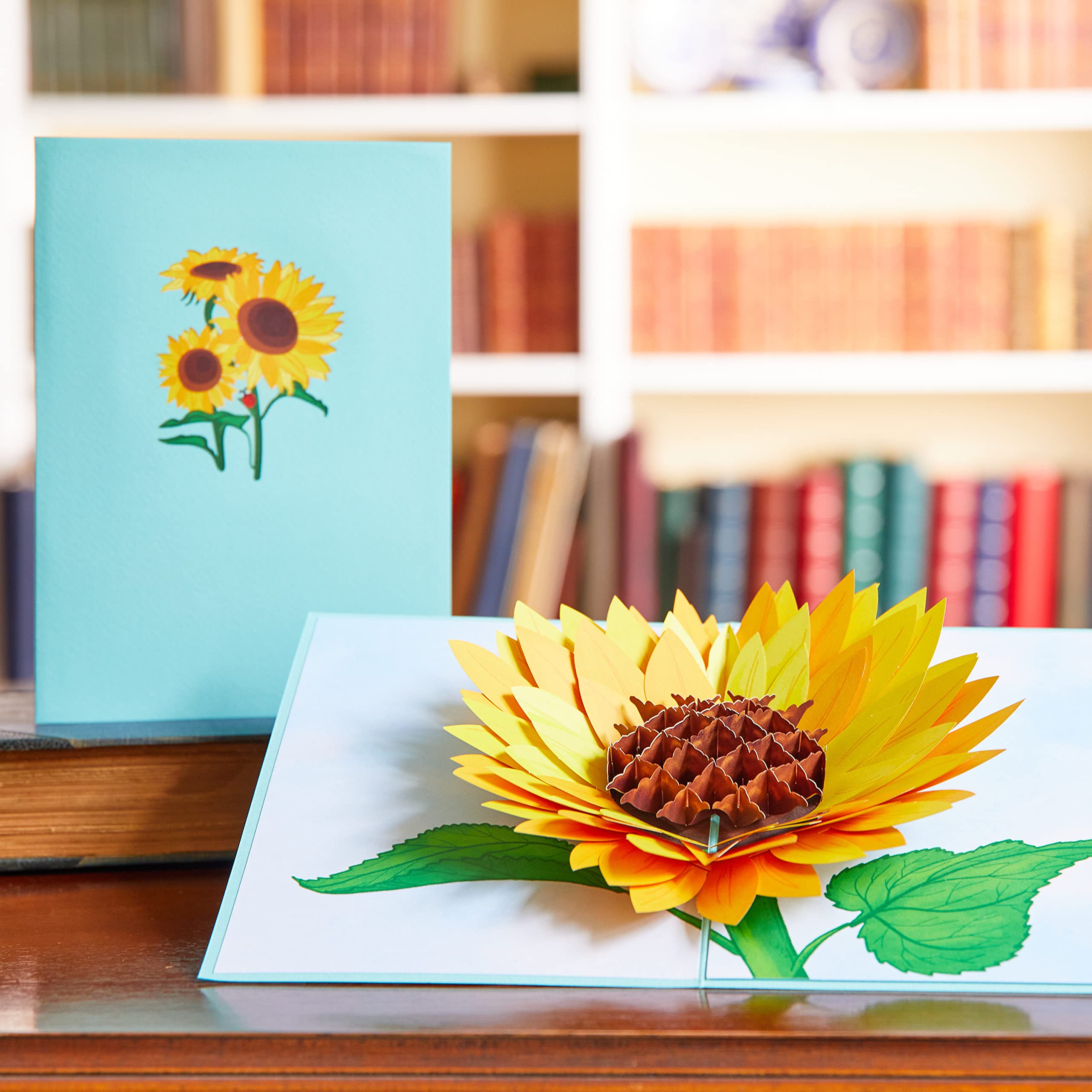 Lovepop Sunflower Bloom Pop Up Card, 5x7-3D Greeting Card, Pop Up Paper Flower Card for Mom, Anniversary Card for Wife, Paper Flower Card, Love Card, Thinking of You