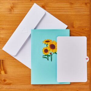 Lovepop Sunflower Bloom Pop Up Card, 5x7-3D Greeting Card, Pop Up Paper Flower Card for Mom, Anniversary Card for Wife, Paper Flower Card, Love Card, Thinking of You