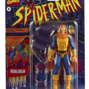 Spider-Man Marvel Legends Series 6-inch Hobgoblin Action Figure Toy, Toy Biz Inspired Design, includes 3 Accessories: Glider, Pumpkin Bomb, Satchel