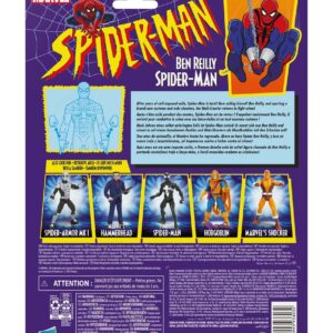 Spider-Man Marvel Legends Series 6-inch Ben Reilly Action Figure Toy, Includes 5 Accessories: 4 Alternate Hands, 1 Web Line FX