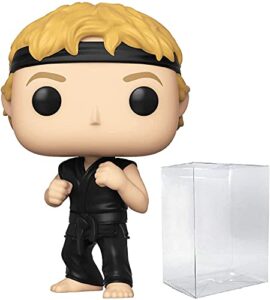 pop johnny lawrence [cobra kai] funko vinyl figure (bundled with compatible pop box protector case), multicolor, 3.75 inches