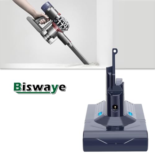 Biswaye V8 Replacement Battery Compatible with Dyson V8 SV10 Battery 215681 V8 Animal Plus V8 Absolute V8 Motorhead V8 Flufly V8 Carbon Fiber Cord V8 Animal Cordless Vacuum Battery