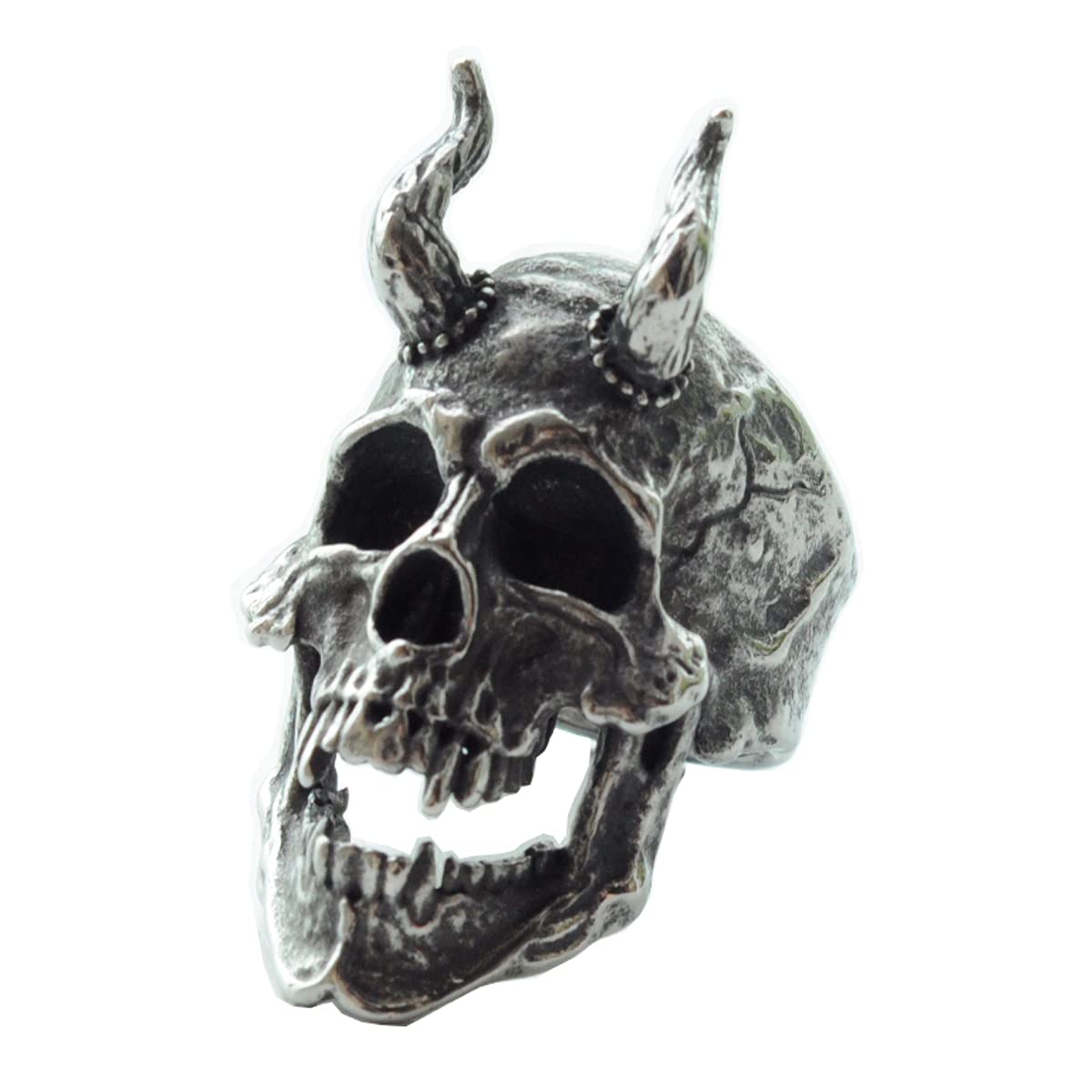 ZMY Home Band Skull Ring Stainless Steel Statement Jewelry Goat Demon Biker Rings (9)