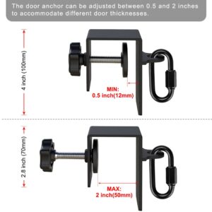 SELEWARE Door Anchor for Resistance Bands Home Gym Workout Door Mount Attachment for Body Weight Straps, Strength Training, Physical Therapy Exercise