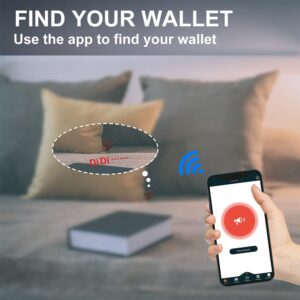 SMART LB Anti-Lost Bluetooth Wallet Tracker & Finder GPS Position Location Credit Card Holder for Men Leather Men's Wallets Cion pocket ID Window