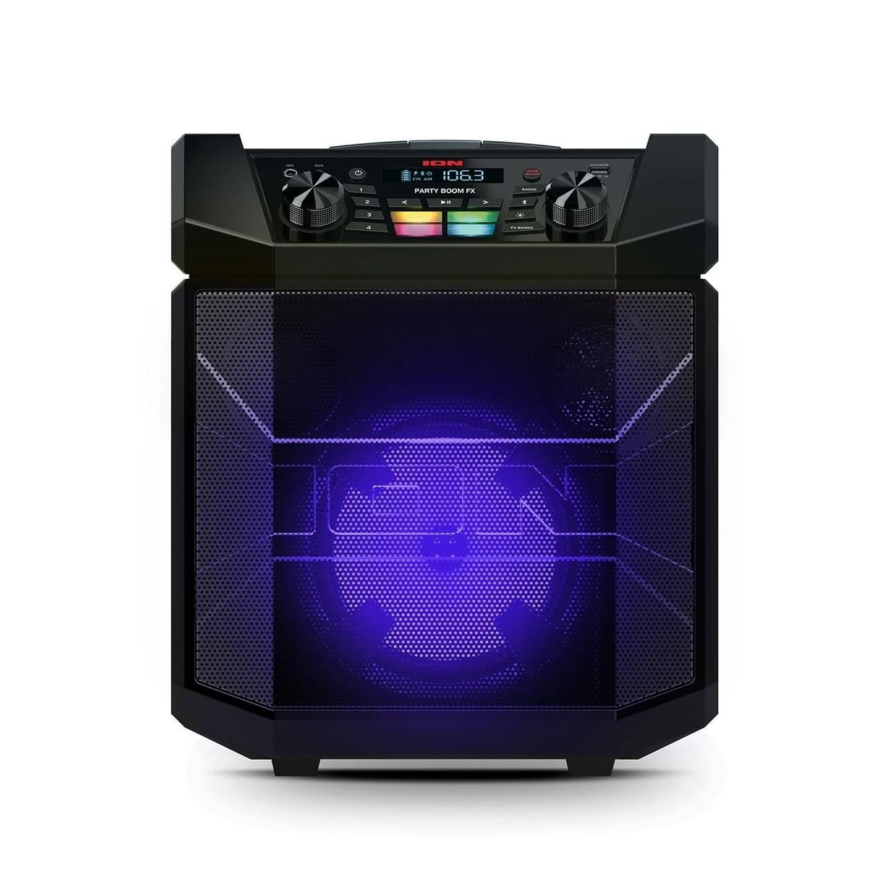 Ion Audio iPA101A Party Boom FX High-Power Bluetooth-Enabled Rechargeable Speaker with Lights