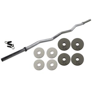 Ader Hollow E-Z Curl 1" Bar w/ 4 pcs of 1.25lb + 2.5lb Gray 1" Standard Weight Plates