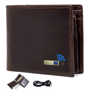 smart lb anti-lost bluetooth wallet tracker & finder gps position location credit card holder for men leather men's wallets cion pocket id window