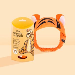 MAD Beauty Disney Make-Up Headband, Elasticated, Keeps Hair Neatly Tucked Away Out of Face, Comfortable, Soft, Use While Doing Make-Up, Applying Creams, or Face Masks (Tigger)