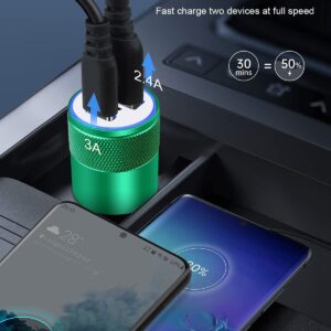 30W USB C Car Charger, Cell Phone Automobile Charger Rapid PD C Type Dual Port Cigarette Lighter Adapter Automotive Cig Slot Cargador Carro Ultra-Fast Charging for iPhone, iPad, Samsung, LG, Moto