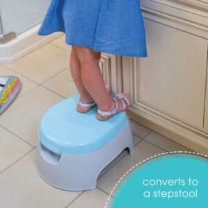 Summer Infant 3-in-1 Sit 'N Play Potty Training Toilet, Features Interactive Musical Foot Mat, Removable Pot and Splash Guard, Gray/Blue