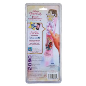 eKids Disney Princess Karaoke Microphone with Bluetooth Speaker, Wireless Microphone Connects to Disney Songs Via EZ Link Feature, for Fans of Disney Princess Toys