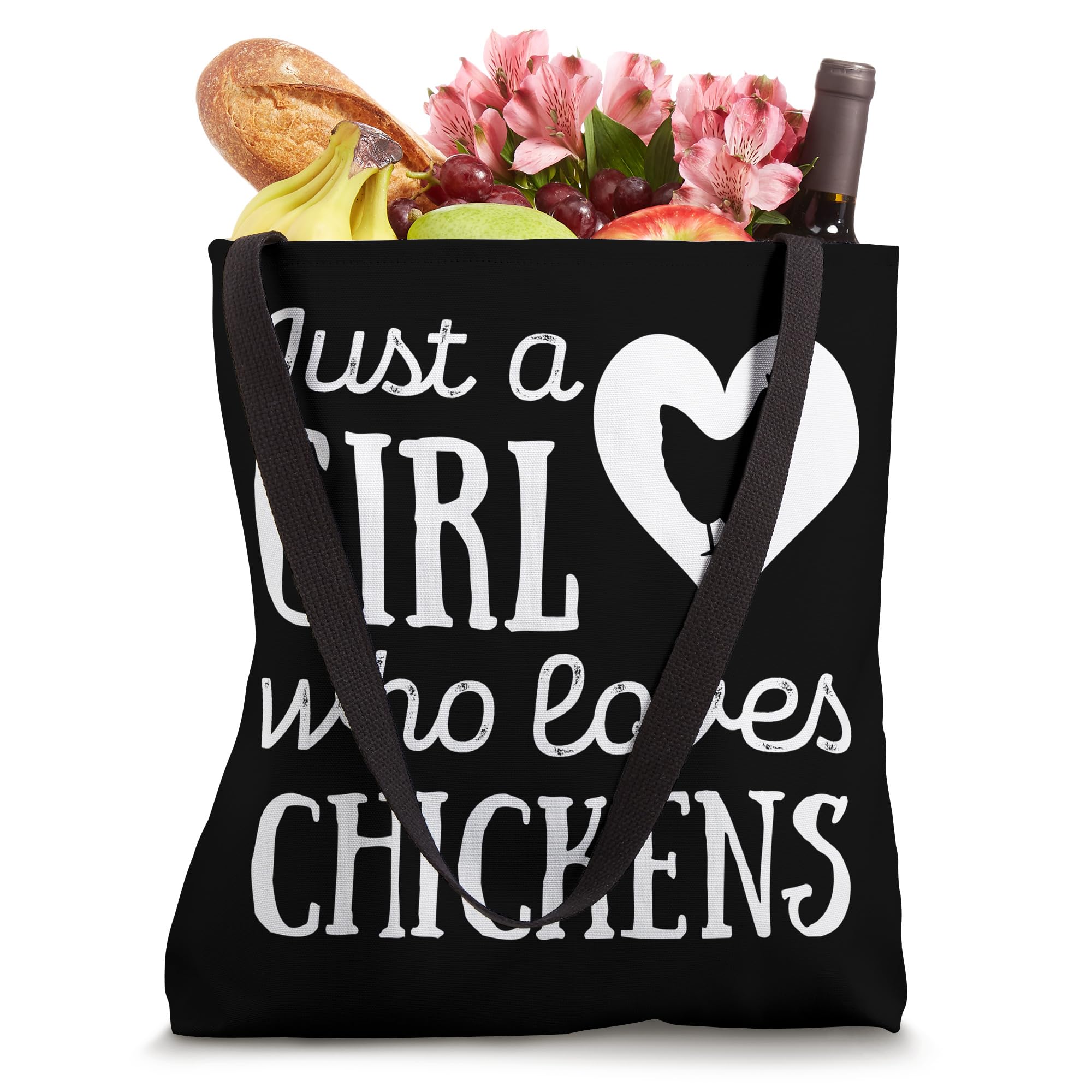 Just a Girl who Loves Chickens Lady Chicken Love Farmer Gift Tote Bag