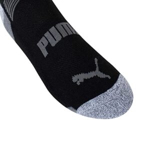 Puma Men's No Show - 10 Pairs Socks, Black, 10-13